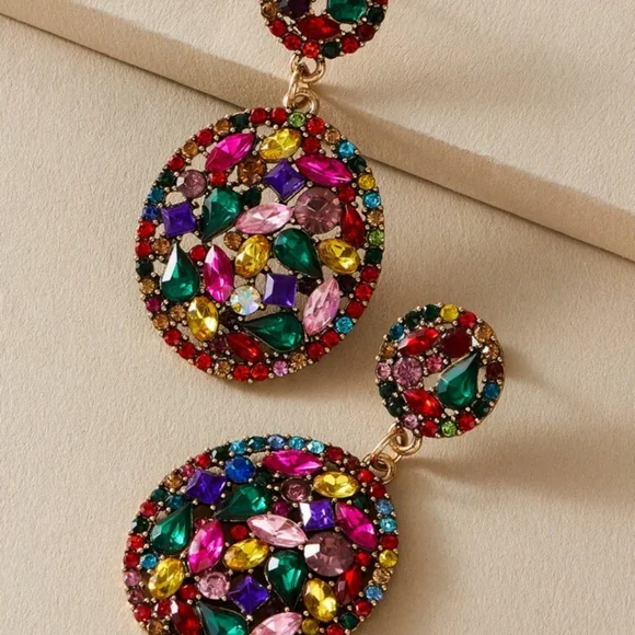 Waterdrop earrings Rhinestone - Picture 5 of 5